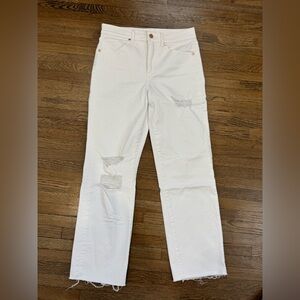 Express White Straight Ankle Jeans size 4